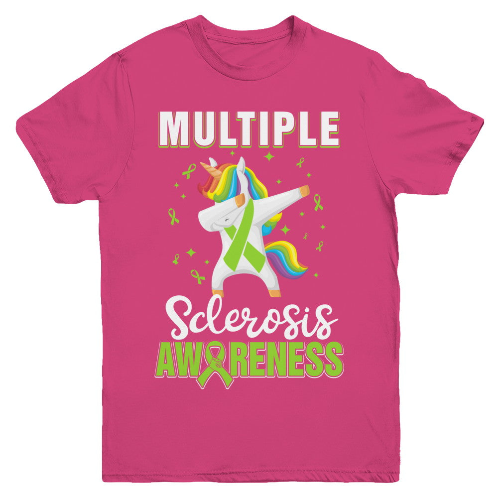 Inspirational Multiple Sclerosis Awareness Unicorn Support Youth Youth Shirt | Teecentury.com