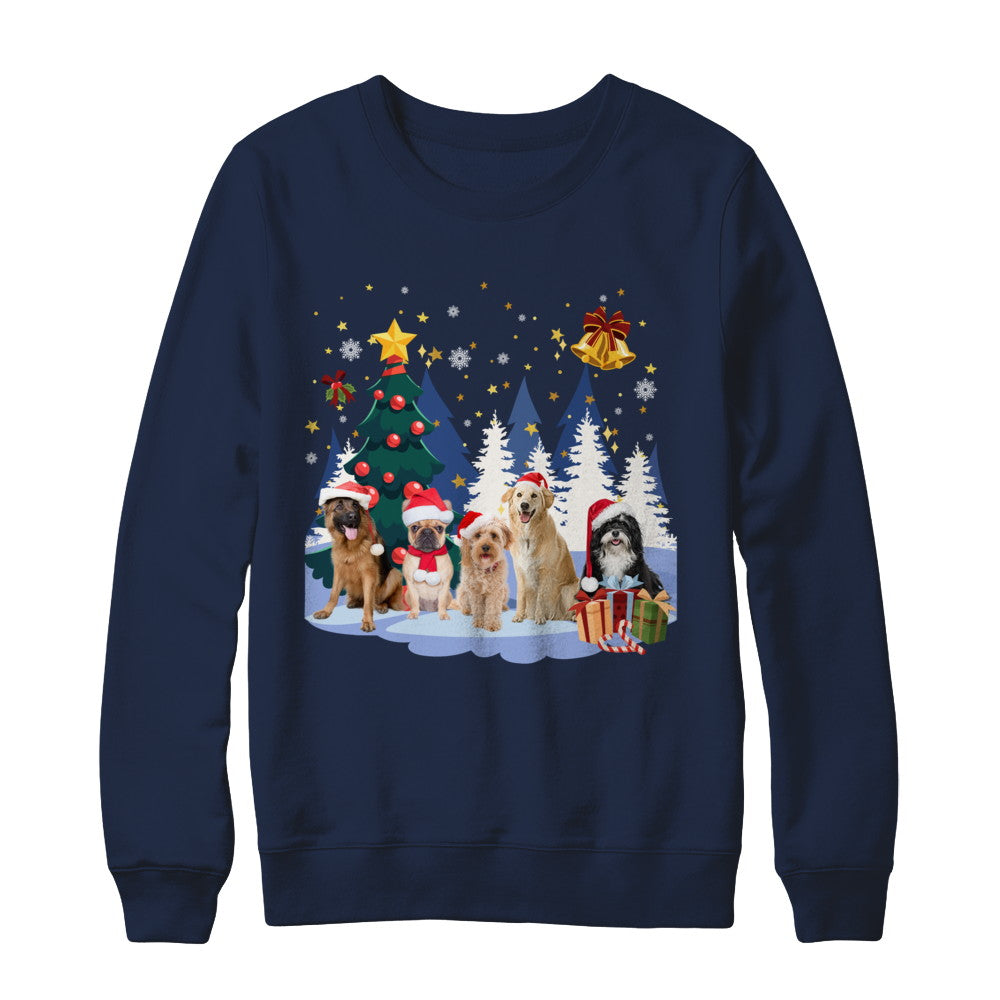 Cute Dogs Claus Christmas T-Shirt & Sweatshirt | Teecentury.com
