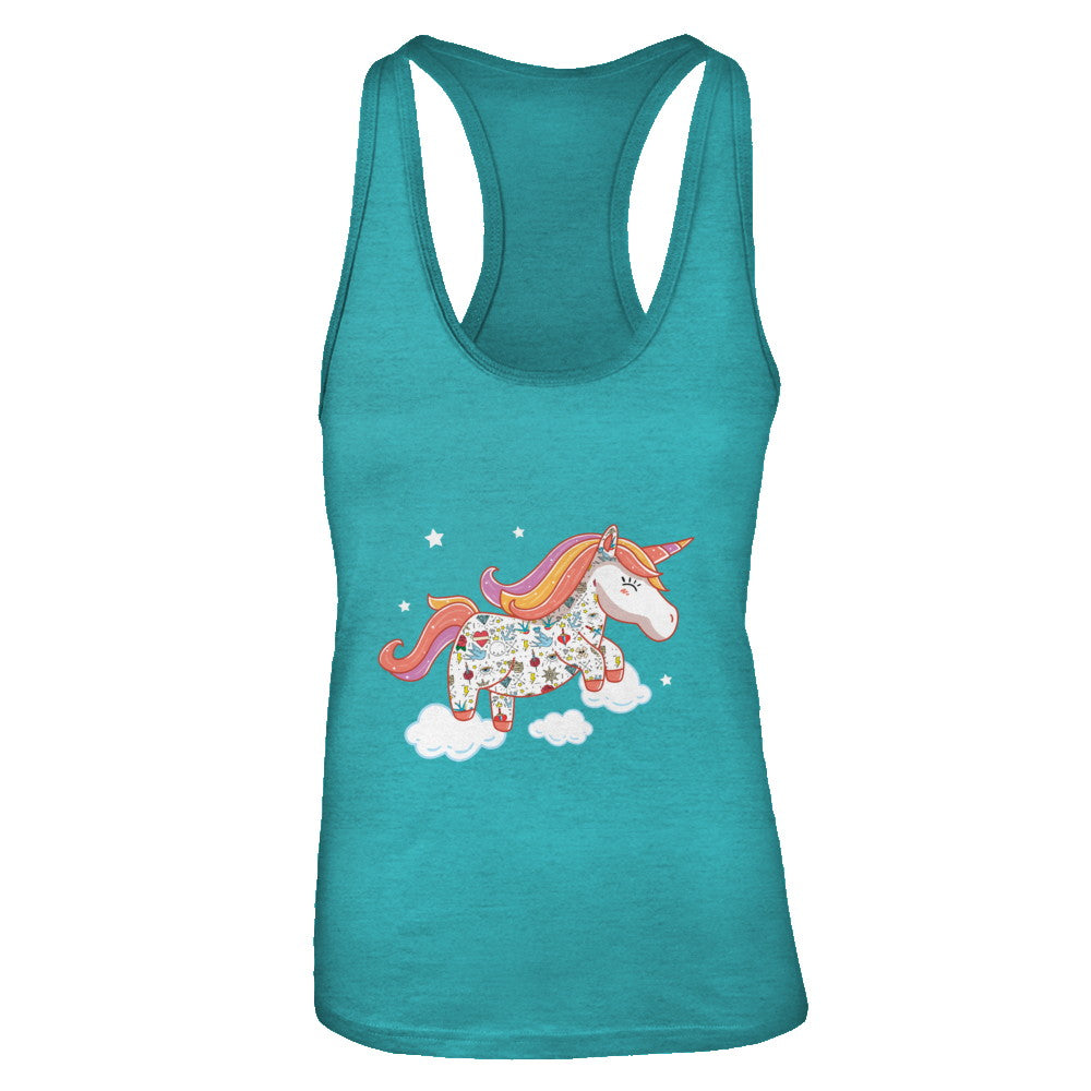 Tattooed Girl Unicorn Tattoos T-Shirt & Tank Top | Teecentury.com
