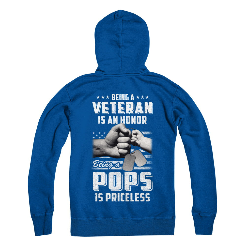 Being A Veteran Is An Honor Being A Pops Is Priceless T-Shirt & Hoodie | Teecentury.com