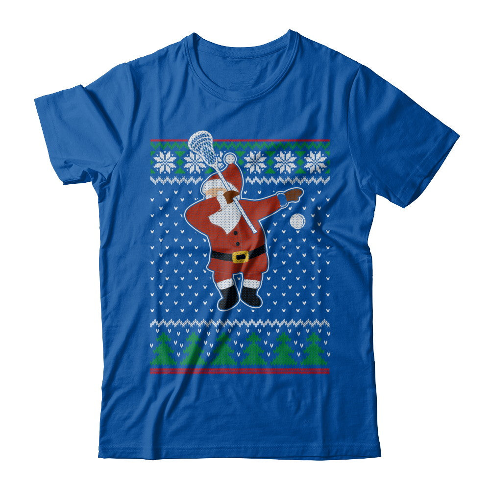 Dabbing Santa Lacrosse Ugly Sweater Christmas T-Shirt & Sweatshirt | Teecentury.com