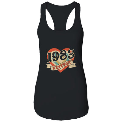 39th Birthday Gifts Classic Retro Heart Vintage 1983 T-Shirt & Tank Top | Teecentury.com