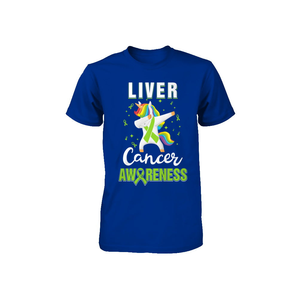 Inspirational Liver Cancer Awareness Unicorn Support Youth Youth Shirt | Teecentury.com