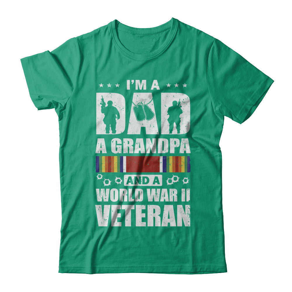 A Dad A Grandpa And A World War II Veteran Fathers Day T-Shirt & Hoodie | Teecentury.com