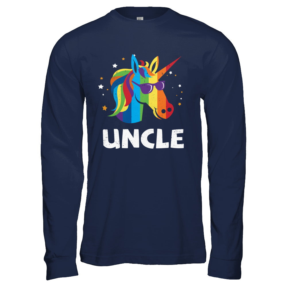 LGBT Pride Lesbian Gay Proud Uncle Unicorn T-Shirt & Hoodie | Teecentury.com