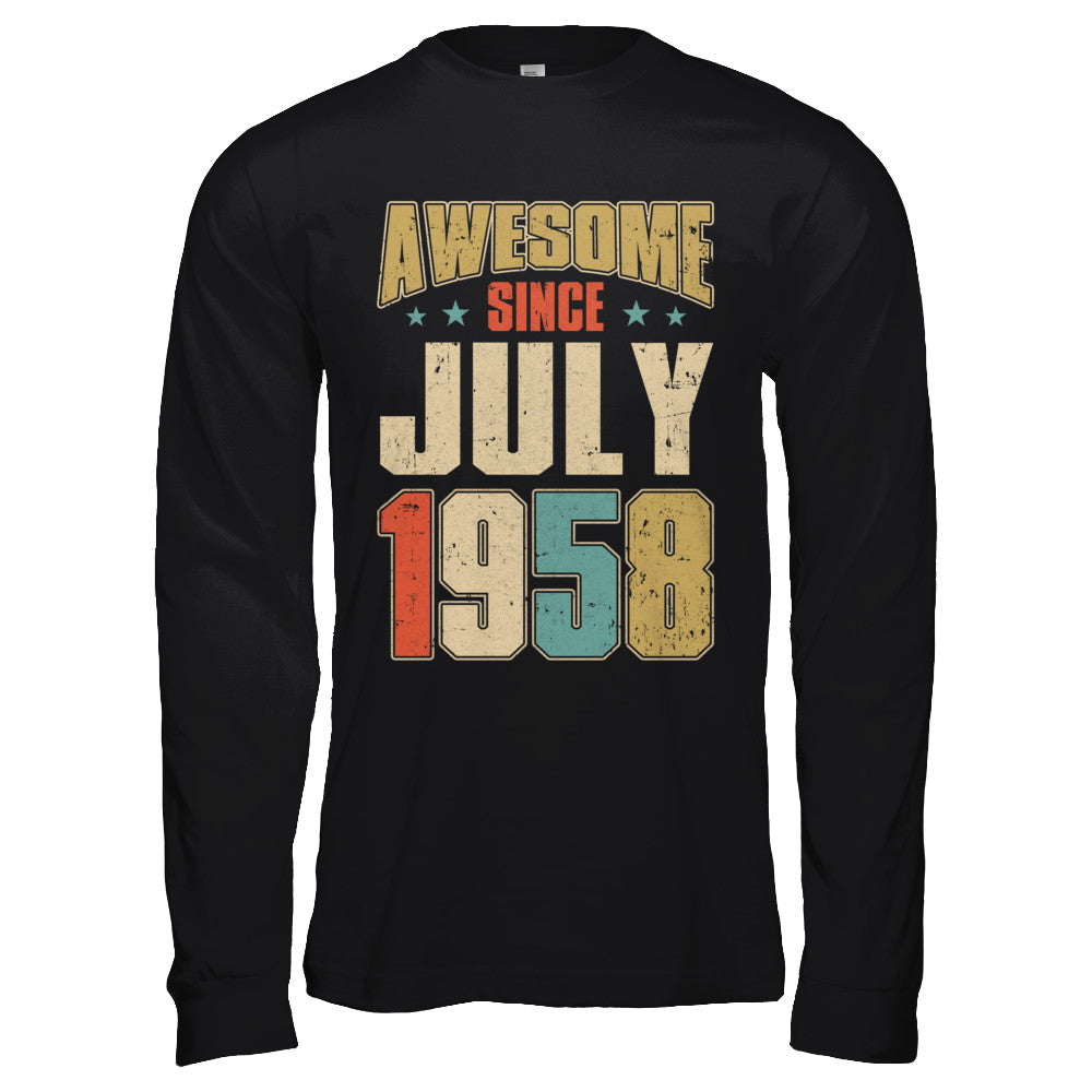 Vintage Retro Awesome Since July 1958 64th Birthday T-Shirt & Hoodie | Teecentury.com