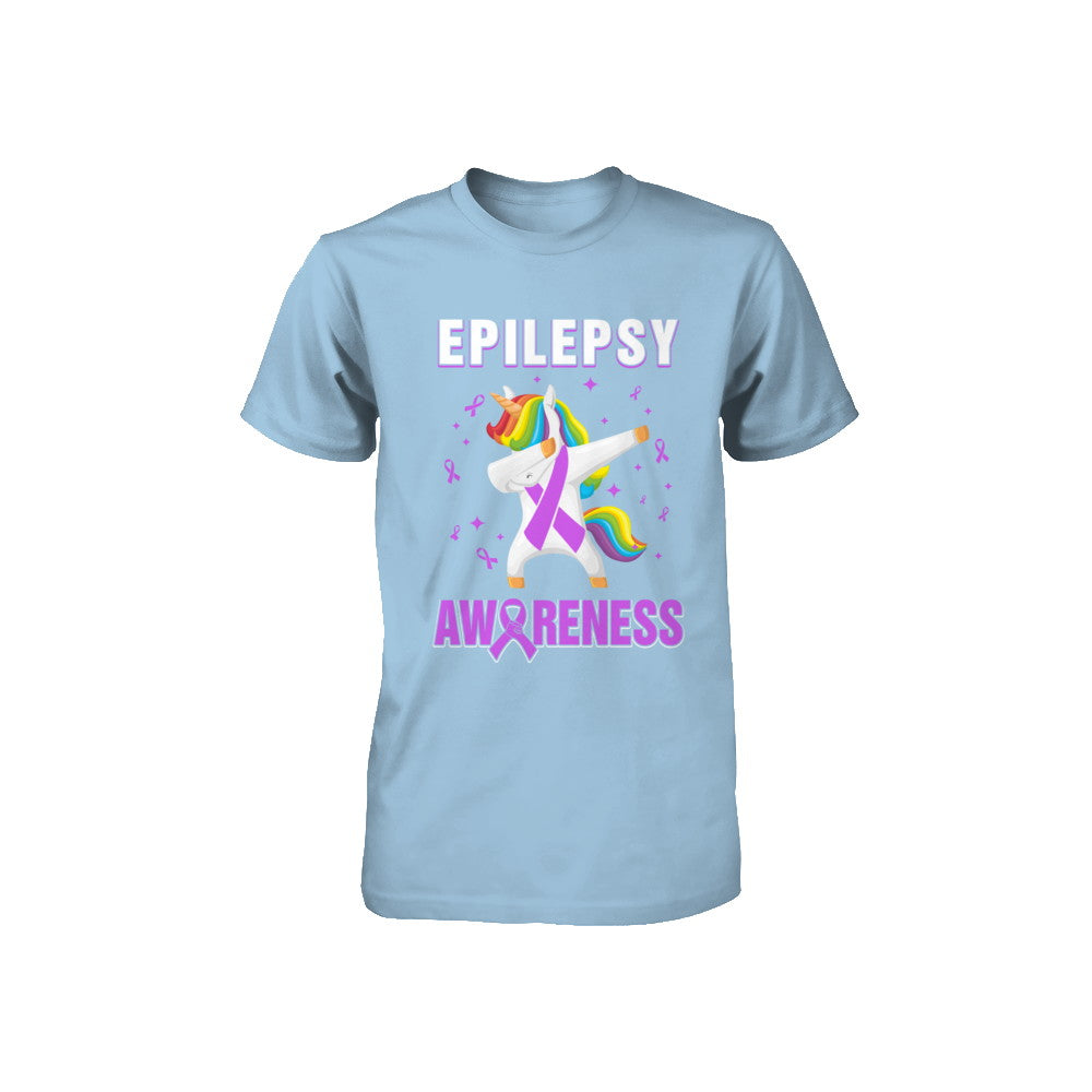 Inspirational Epilepsy Awareness Unicorn Support Youth Youth Shirt | Teecentury.com