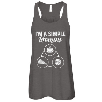 I'm A Simple Woman Coffee Pizza Volleyball T-Shirt & Tank Top | Teecentury.com