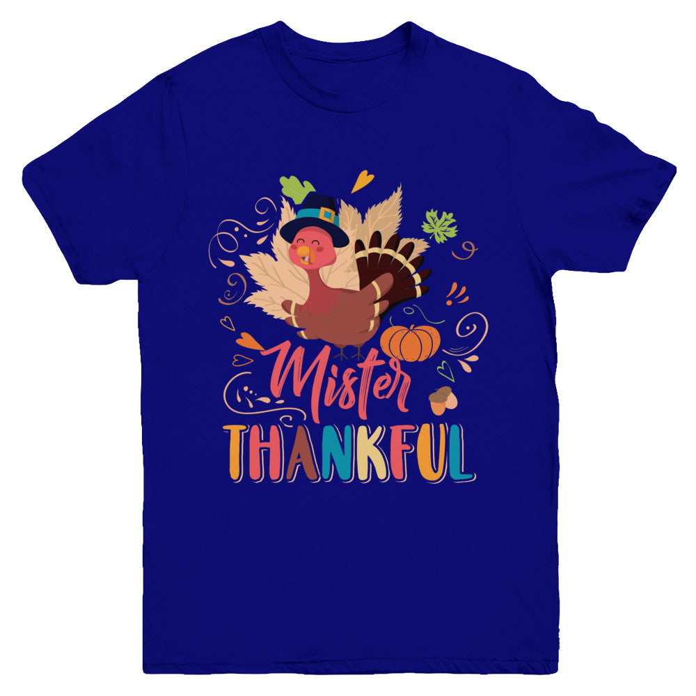 Cute Mister Thankful Turkey Thanksgiving Youth Youth Shirt | Teecentury.com