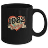 40th Birthday Gifts Classic Retro Heart Vintage 1982 Mug Coffee Mug | Teecentury.com