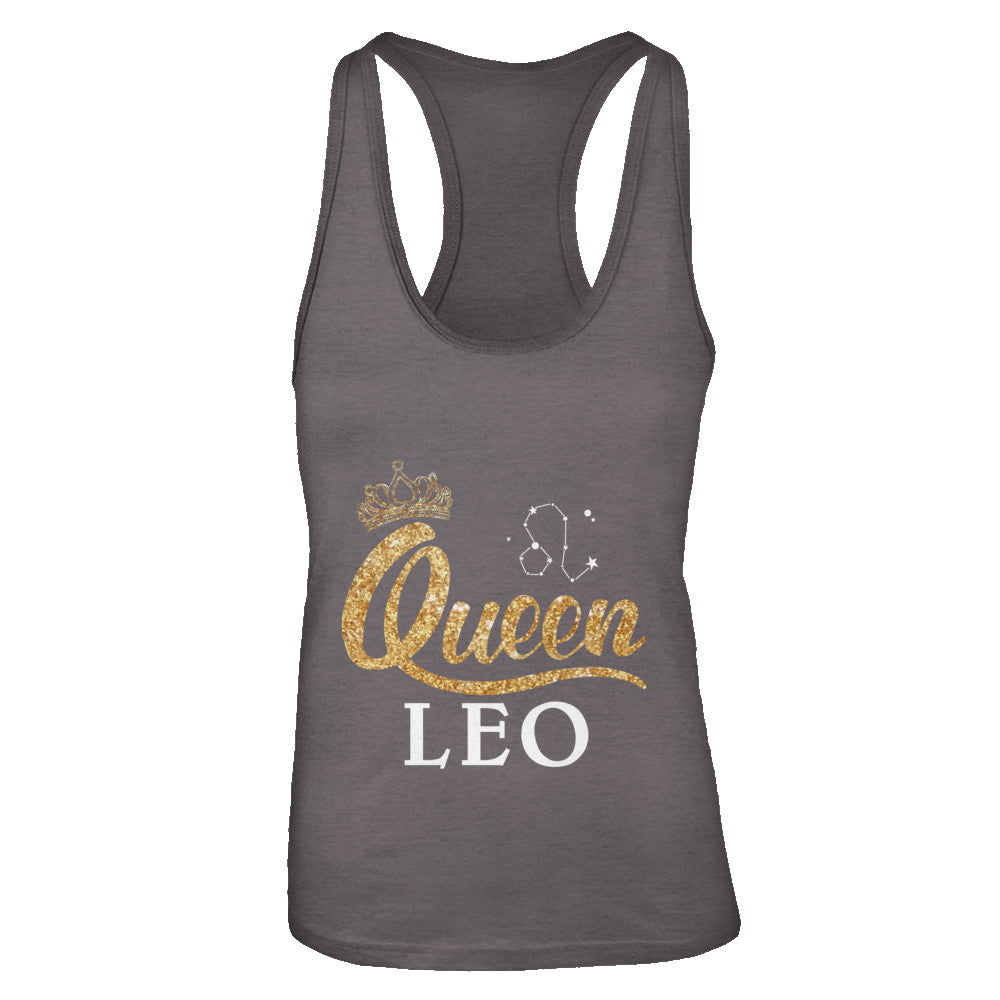 Queen Leo Zodiac July August Birthday Gift T-Shirt & Tank Top | Teecentury.com