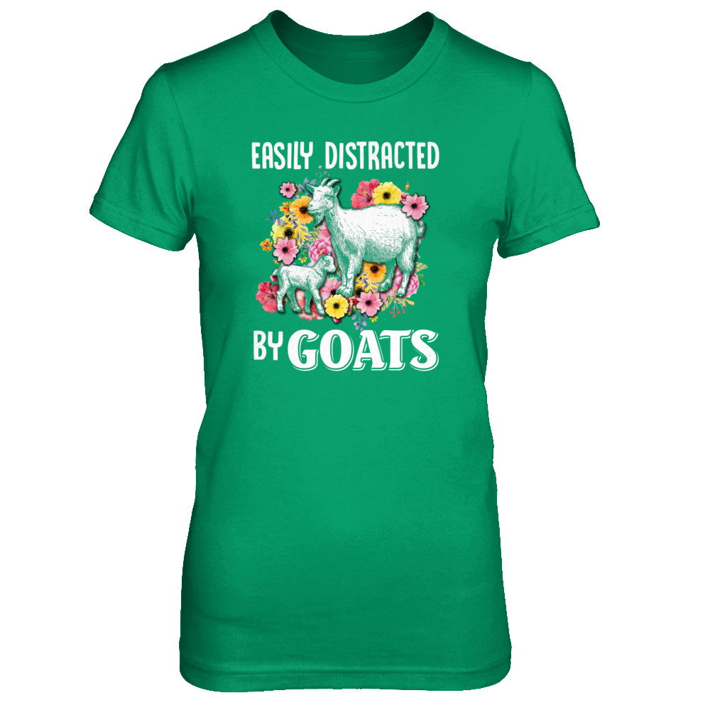 Easily Distracted By Goats T-Shirt & Tank Top | Teecentury.com