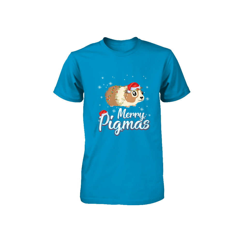 Merry Pigmas Funny Guinea Pig Santa Hat Christmas Gift Youth Youth Shirt | Teecentury.com