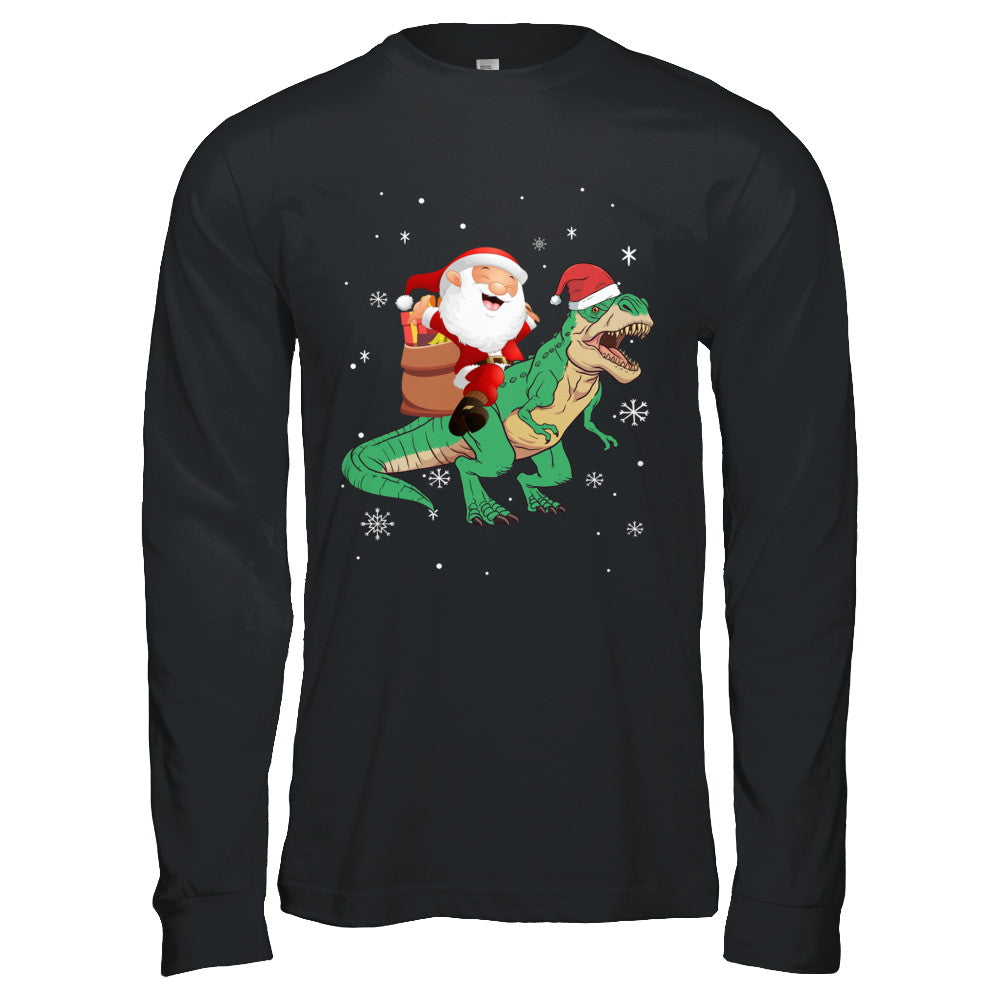 Christmas Santa Kids Dinosaur T-Rex For Boys Kids T-Shirt & Hoodie | Teecentury.com