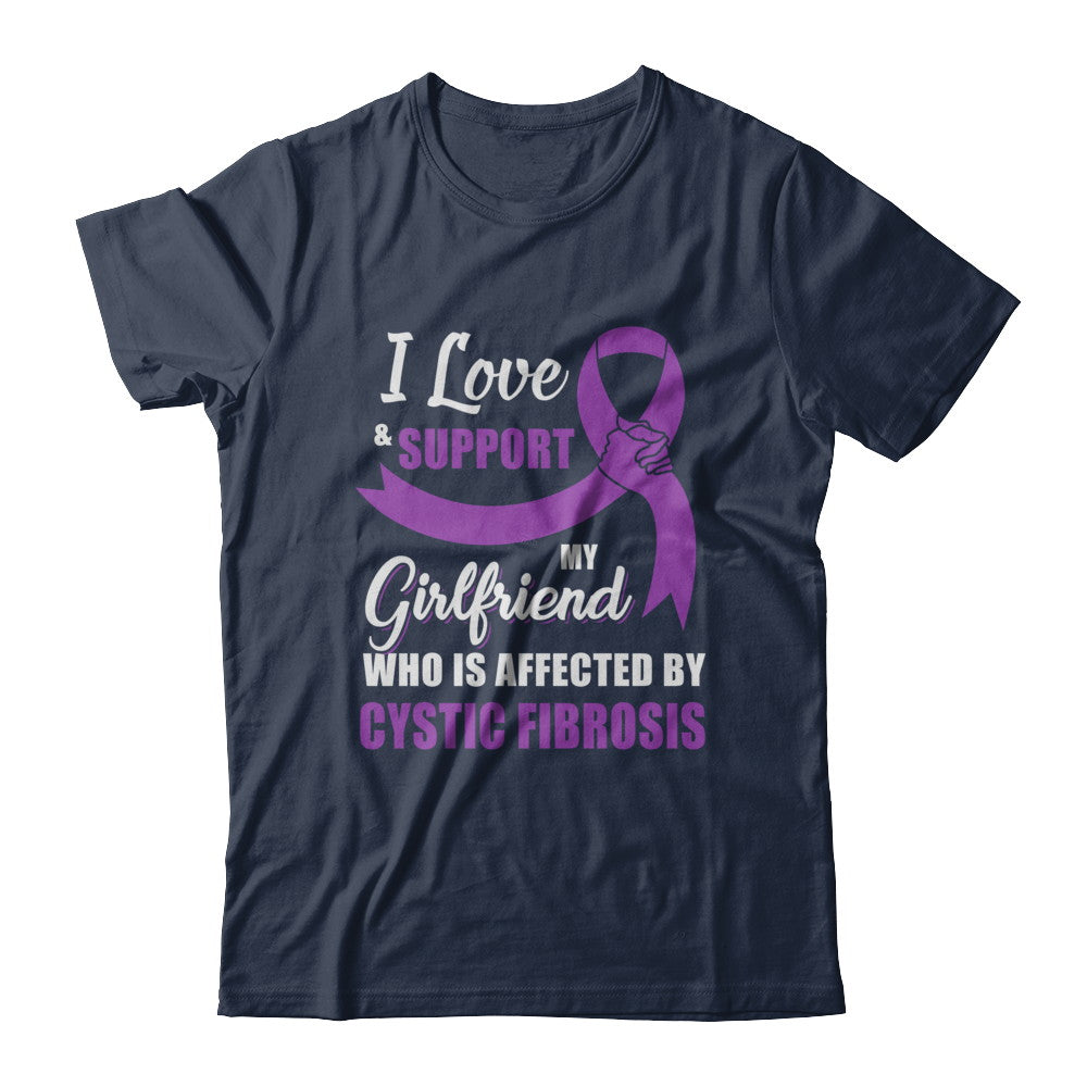 Cystic Fibrosis Awareness Support Purple Girlfriend Boyfriend T-Shirt & Hoodie | Teecentury.com