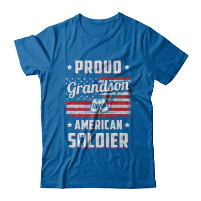 Proud Grandson Of A Soldier Army Papa Veteran T-Shirt & Hoodie | Teecentury.com