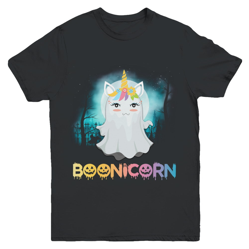 Boonicorn Ghost Unicorn Halloween Girls Youth Youth Shirt | Teecentury.com
