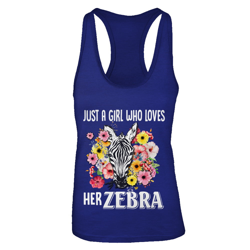 Just A Girl Who Loves Her Zebra T-Shirt & Tank Top | Teecentury.com
