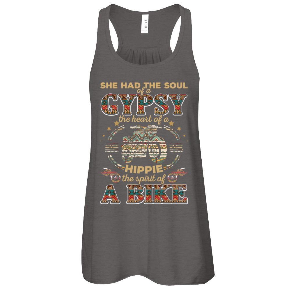 She Had The Soul Of A Gypsy The Heart Of A Hippie Biker T-Shirt & Tank Top | Teecentury.com
