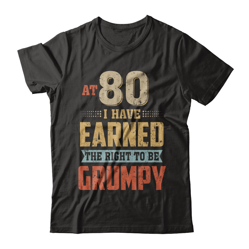 Vintage The Right To Be Grumpy 80th 1942 Birthday Gift T-Shirt & Hoodie | Teecentury.com