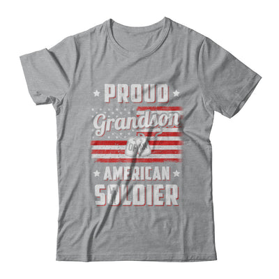 Proud Grandson Of A Soldier Army Papa Veteran T-Shirt & Hoodie | Teecentury.com