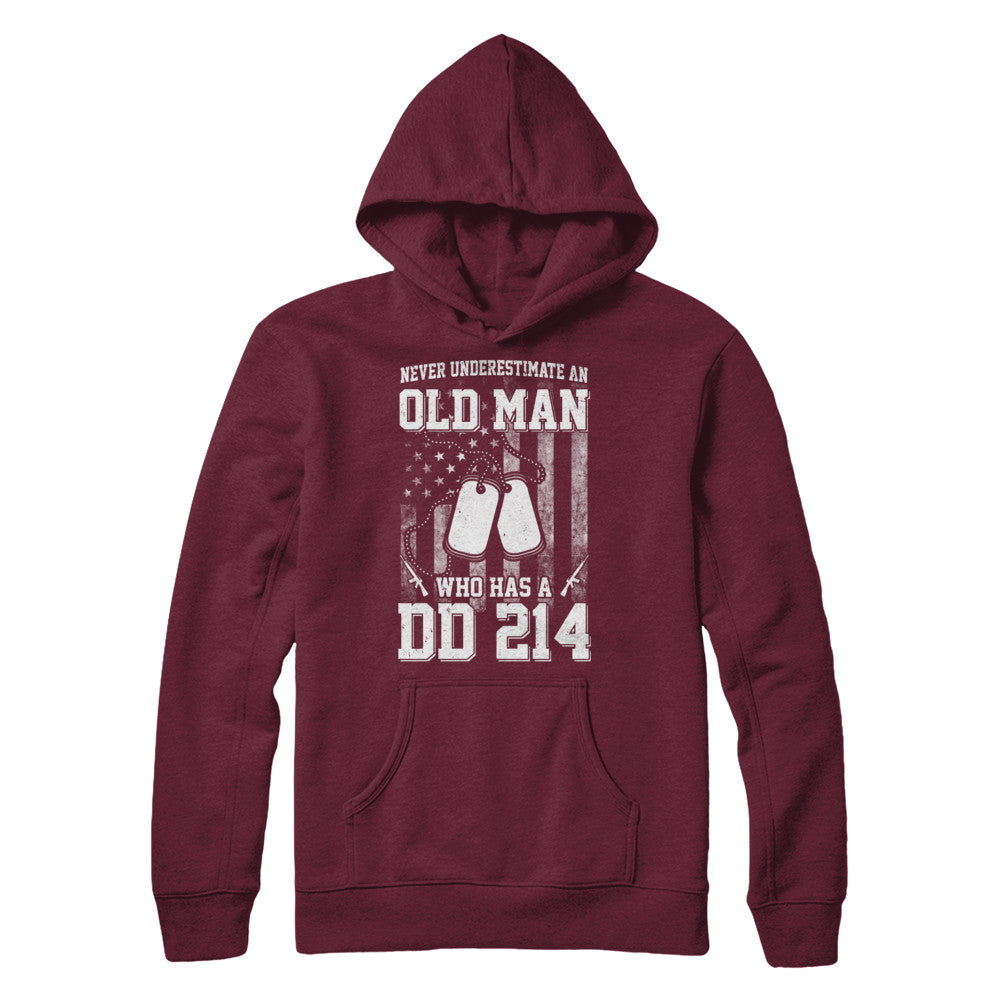 Never Underestimate An Old Man Who Has DD214 T-Shirt & Hoodie | Teecentury.com