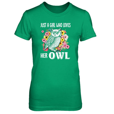 Just A Girl Who Loves Her Owl T-Shirt & Tank Top | Teecentury.com