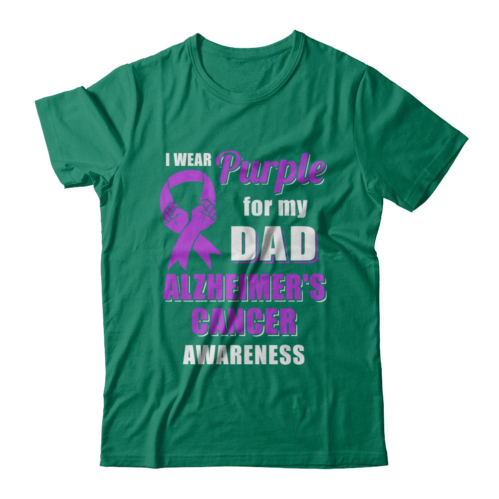 I Wear Purple For My Dad Alzheimer's Awareness Son Daughter T-Shirt & Hoodie | Teecentury.com