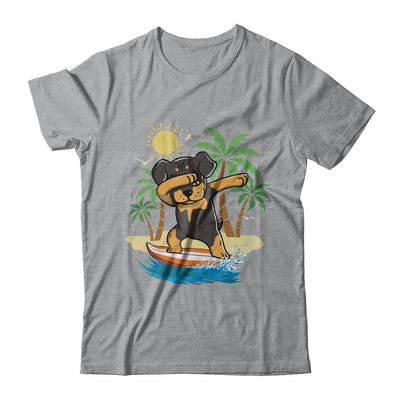 Summer Vacation Dabbing Rottweiler Surfing Surfboard Gift T-Shirt & Hoodie | Teecentury.com