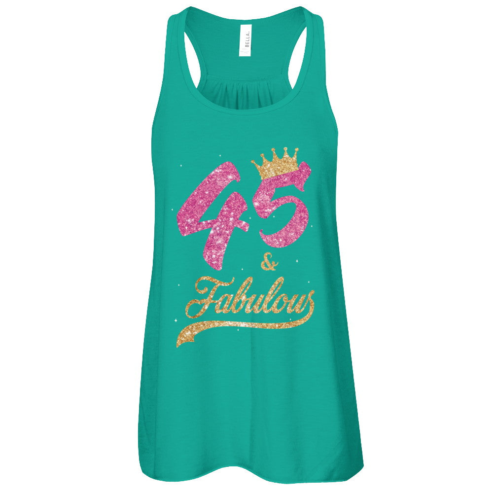 45 And Fabulous 1977 45th Birthday Gift T-Shirt & Tank Top | Teecentury.com