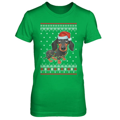 Dachshund Christmas Ugly Sweater Lights Dog Xmas Gift T-Shirt & Sweatshirt | Teecentury.com