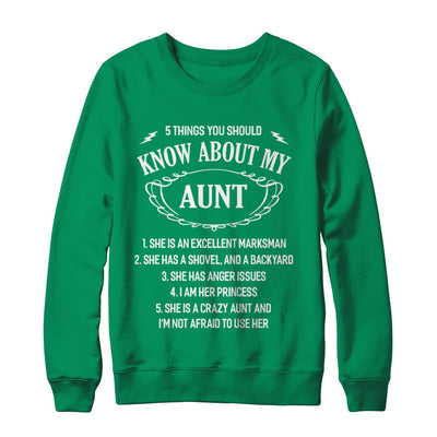 5 Things You Should Know About My Aunt Niece T-Shirt & Sweatshirt | Teecentury.com
