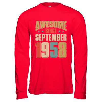 Vintage Retro Awesome Since September 1958 64th Birthday T-Shirt & Hoodie | Teecentury.com