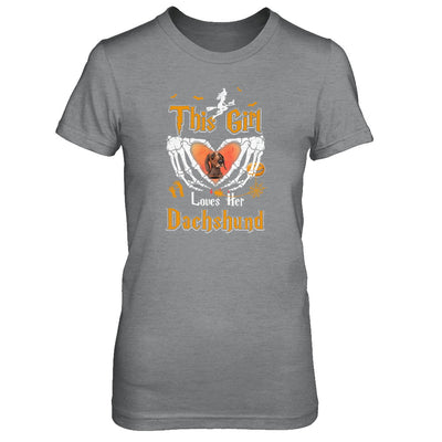 This Girl Love Her Dog Dachshund Halloween T-Shirt & Tank Top | Teecentury.com