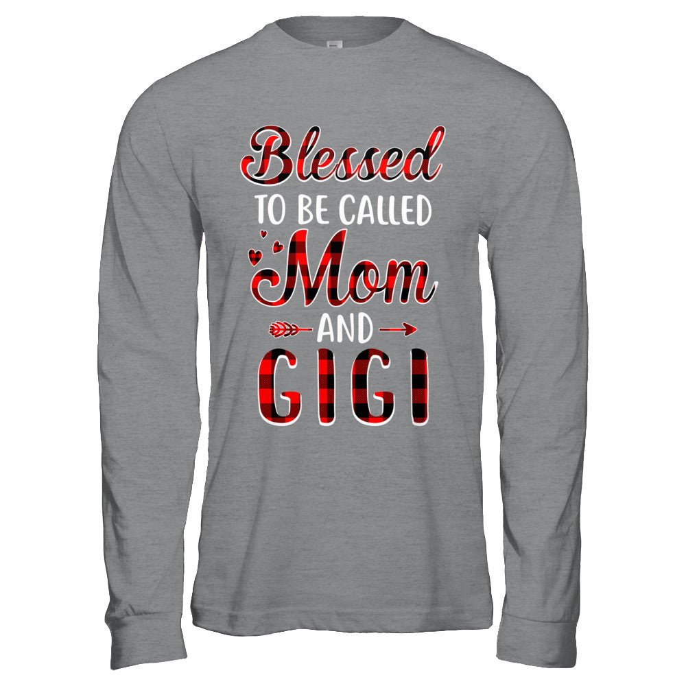 Red Buffalo Plaid Blessed To Be Called Mom And Gigi T-Shirt & Hoodie | Teecentury.com