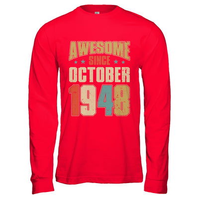 Vintage Retro Awesome Since October 1948 74th Birthday T-Shirt & Hoodie | Teecentury.com