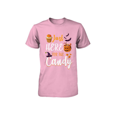 Just Here For The Candy Funny Halloween Kids Boy Girl Youth Youth Shirt | Teecentury.com