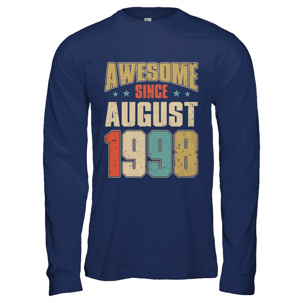 Vintage Retro Awesome Since August 1998 24th Birthday T-Shirt & Hoodie | Teecentury.com