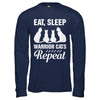 Eat Sleep Warrior Cats Repeat Funny Cat Mom Gifts T-Shirt & Hoodie | Teecentury.com
