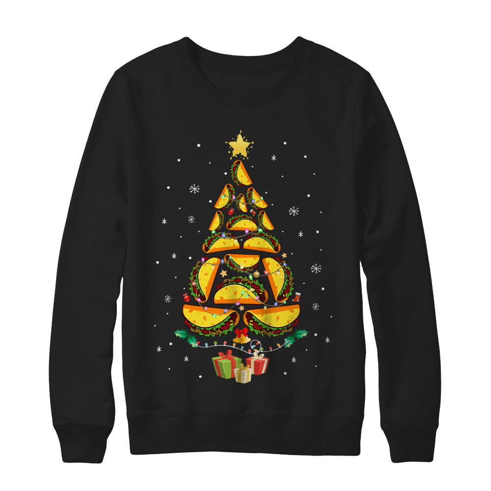 Funny Tacos Christmas Tree Ugly Christmas Sweater T-Shirt & Sweatshirt | Teecentury.com
