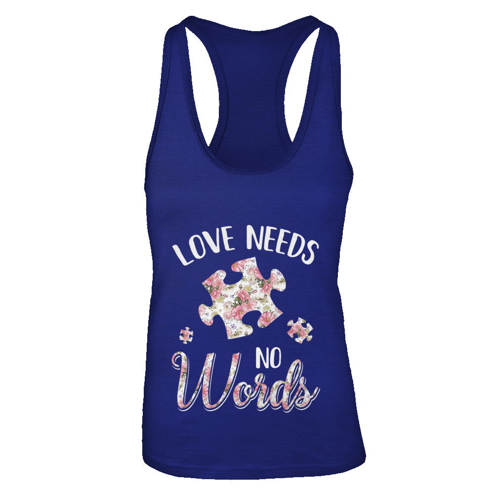 Love Needs No Word Autistic Sign Autism Awareness T-Shirt & Tank Top | Teecentury.com
