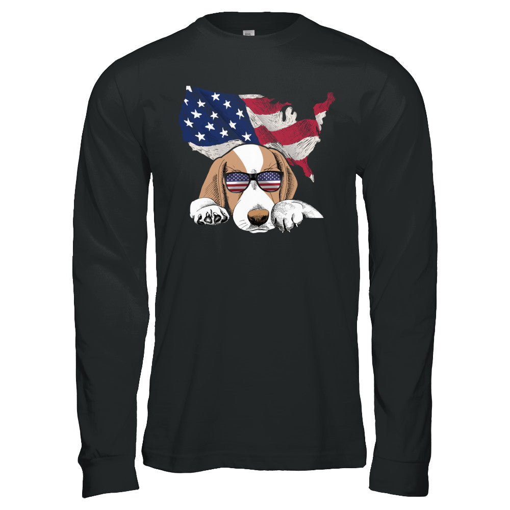 Funny Patriot Beagle Dog 4Th Of July American Flag T-Shirt & Hoodie | Teecentury.com