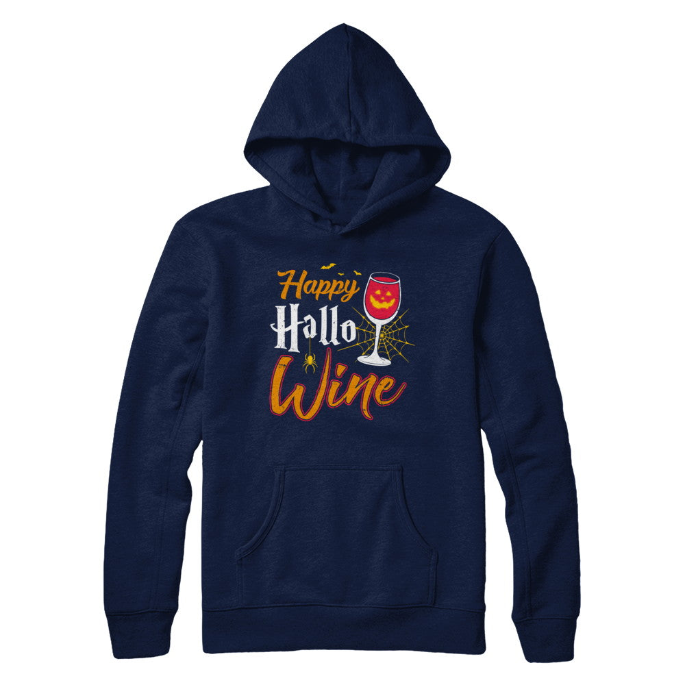 Happy Hallo Wine Funny Halloween T-Shirt & Sweatshirt | Teecentury.com