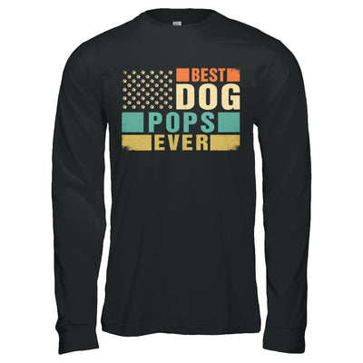 Vintage Retro BEST DOG POPS EVER American Flag Fathers Day T-Shirt & Hoodie | Teecentury.com
