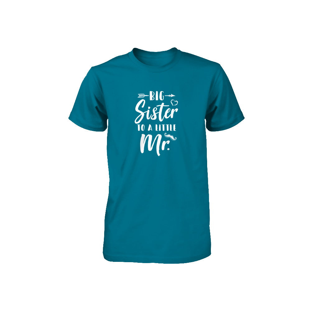 Big Sister To A Little Mister Baby Kid Shower Youth Youth Shirt | Teecentury.com