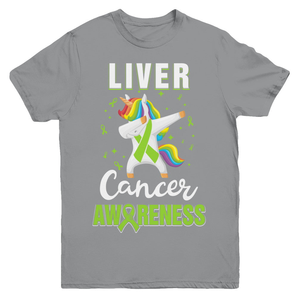 Inspirational Liver Cancer Awareness Unicorn Support Youth Youth Shirt | Teecentury.com