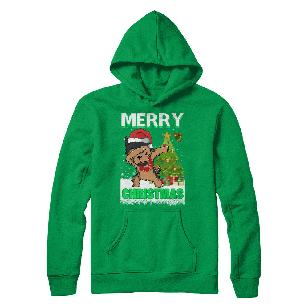 Cute Yorkshire Terrier Claus Merry Christmas Ugly Sweater T-Shirt & Sweatshirt | Teecentury.com
