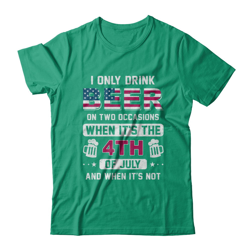 Funny Drinking Beer 4Th Of July Party American Flag T-Shirt & Hoodie | Teecentury.com