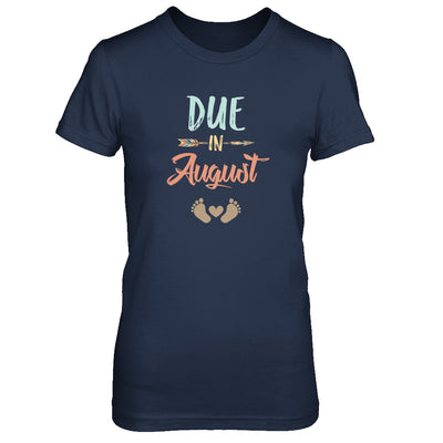 Due Date August 2022 Announcement Mommy Bump Pregnancy T-Shirt & Tank Top | Teecentury.com