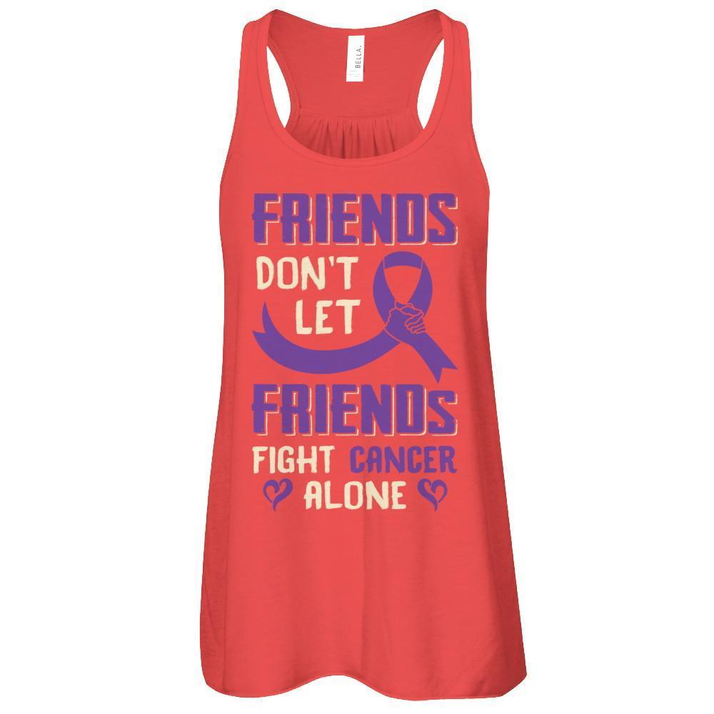 Friends Don't Let Friends Fight Cancer Alone Purple Violet Awareness T-Shirt & Tank Top | Teecentury.com